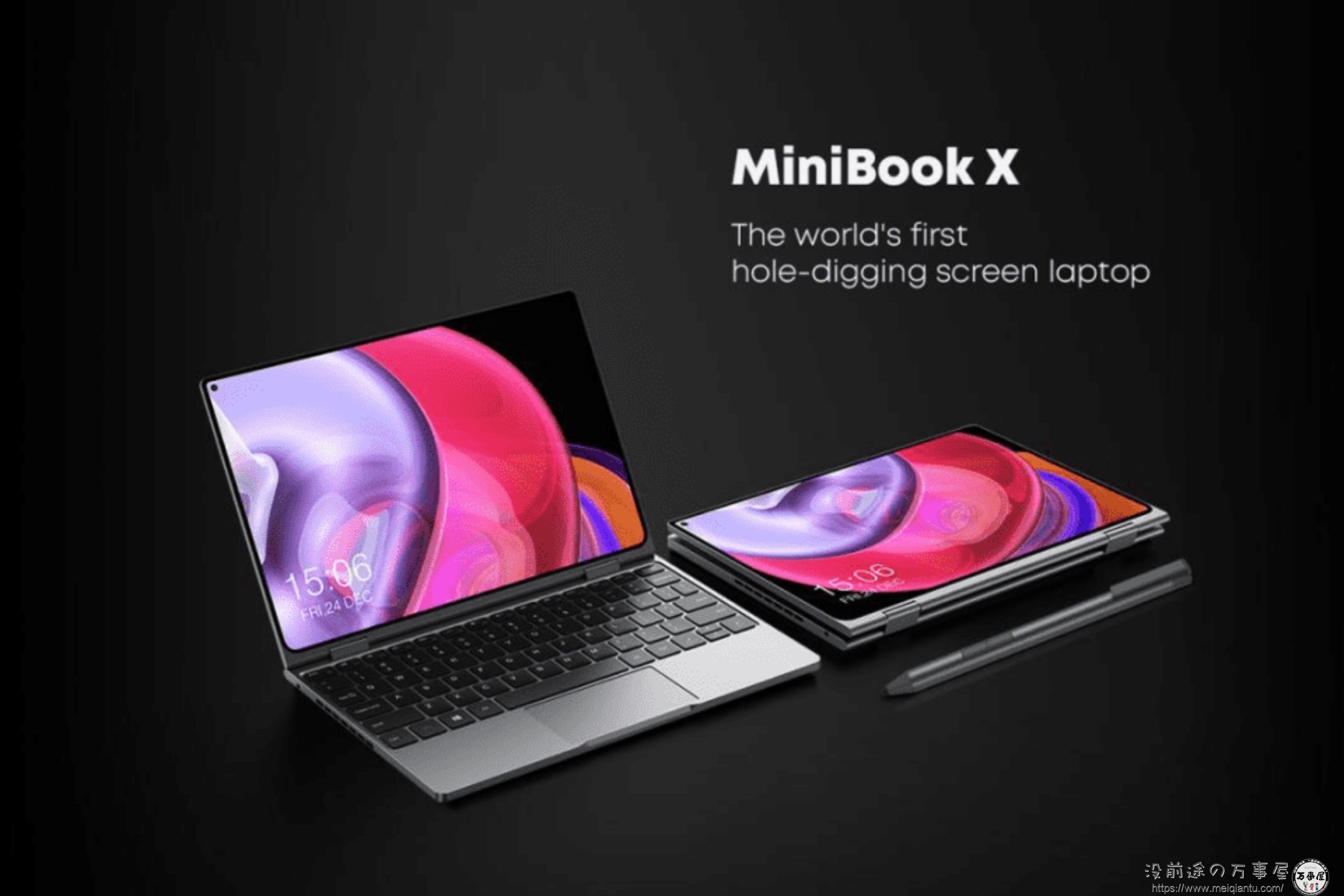 苹果还真是引流潮流的No.1！Macbook Pro刘海屏之后，驰为发布了一款挖孔屏翻转本“MiniBook X”-1