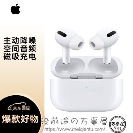 Apple苹果 AirPods Pro 配MagSafe无线充电盒 主动降噪无线蓝牙耳机 2021秋季新版
