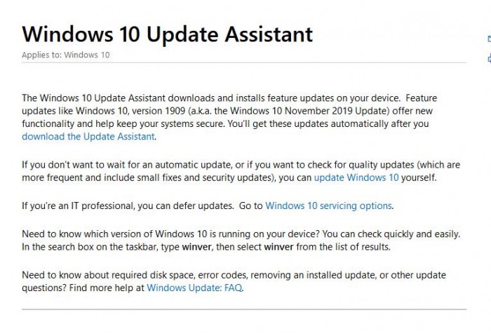 Windows 10 大版本更新至 v1909，附官方简体中文ISO镜像下载！ - 没前途的万事屋 - 没前途的万事屋